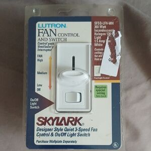 Skylark White Fan Control and Switch